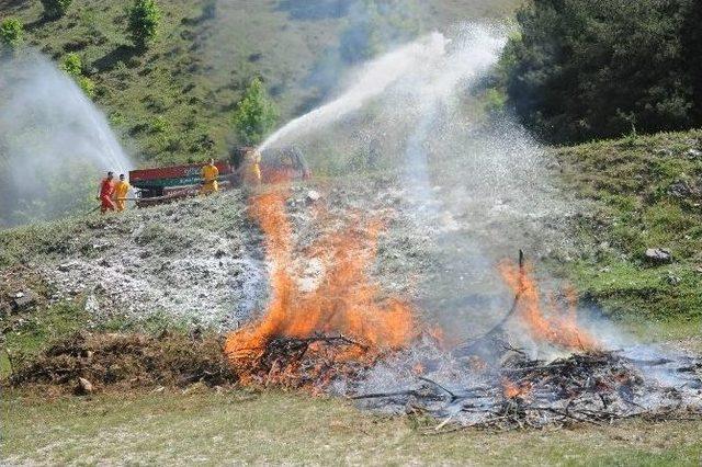 Orman Yangını Tatbikatı Gerçeği Aratmadı