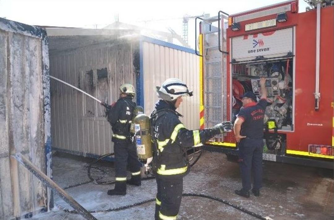 Yeni Kocaeli Stadı İnşaatında Yangın &Ccedil;ıktı