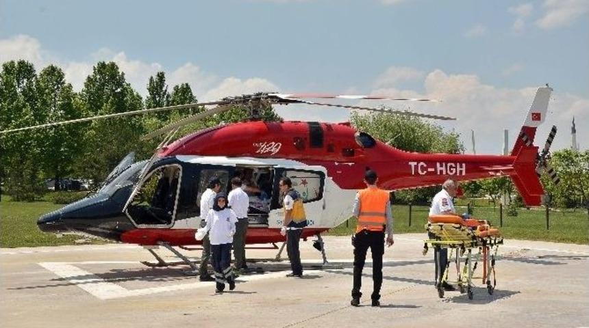 Gen&ccedil; Teknisyenin İmdadına Hava Ambulansı Yetişti