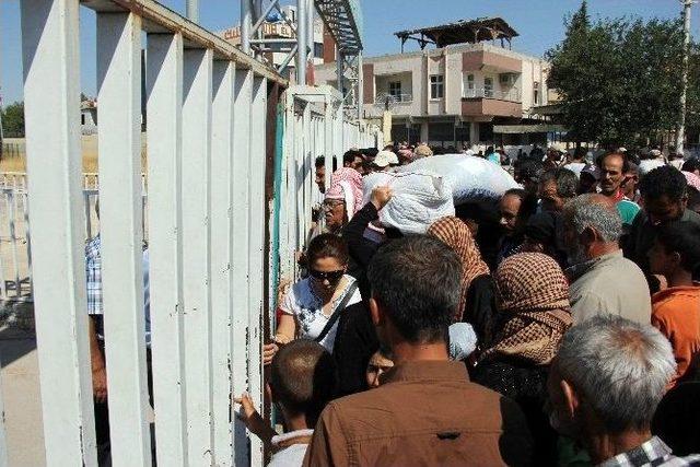 Akçakale Sınır Kapısı Önünde Yoğunluk