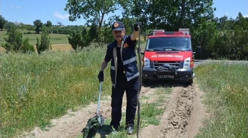 İtfaiyeden Başarılı Yılan Operasyonu