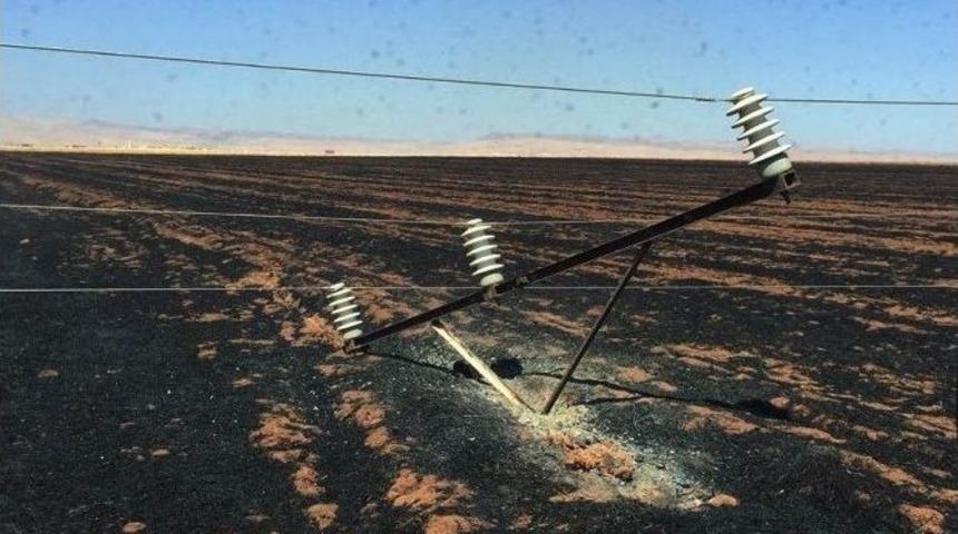Mardin&rsquo;de Elektrik Direkleri Anızlarla Birlikte Yandı