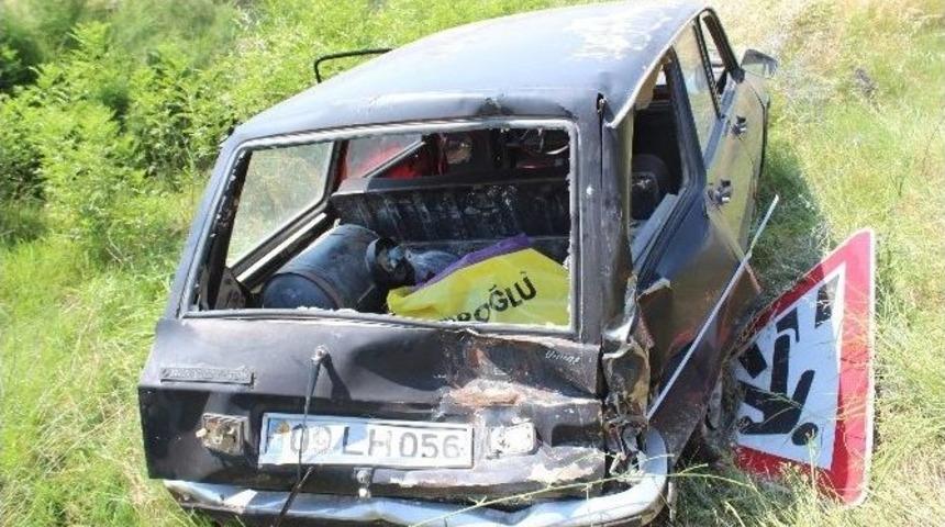 Tır Şof&ouml;r&uuml; Dalınca Otomobil 100 Metre U&ccedil;tu