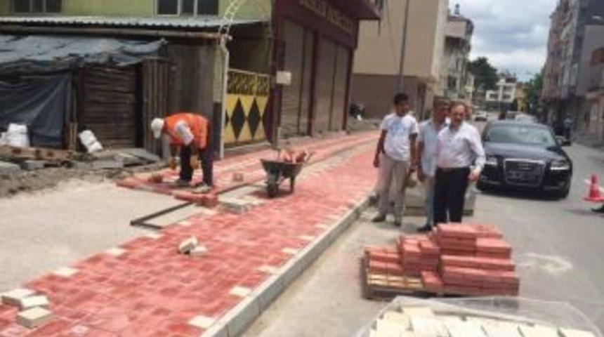 Bafra&rsquo;da Kaldırım &Ccedil;alışmaları