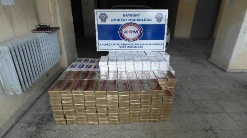 Bayburt&rsquo;ta 6 Bin 500 Paket Ka&ccedil;ak Sigara Ele Ge&ccedil;irildi
