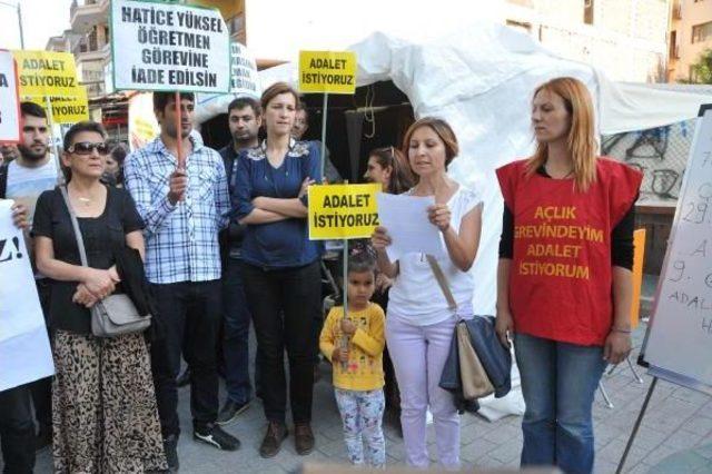 A&ccedil;ığa Alınan Hatice &Ouml;ğretmene Destek I&ccedil;in  adalet Istiyoruz  Y&uuml;r&uuml;y&uuml;ş&uuml; Yapıldı 3