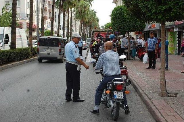 Manavgat&rsquo;ta Motosikletlere Sıkı Denetim 1