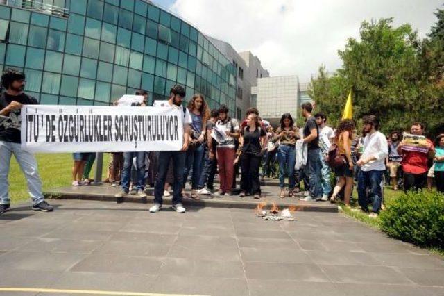 İtü'de 40 Öğrenciye Soruşturma Protesto Edildi