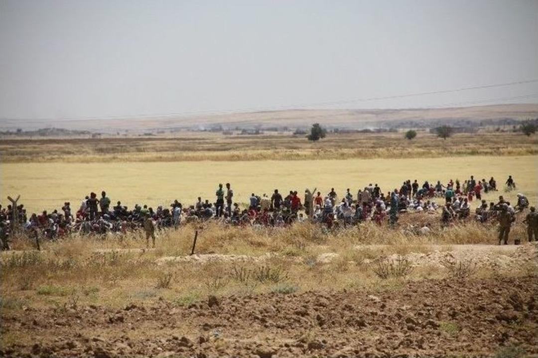 Kobanililer Sınıra Yığılmaya Başladı