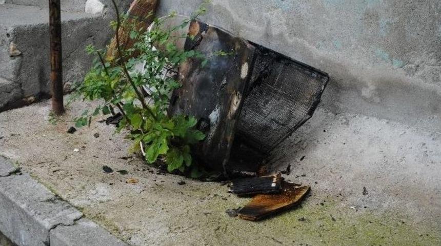 Tutuşan Aspiratörü Evden Atarak Yangının Büyümesini Önledi