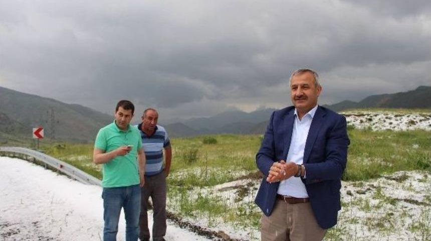 Erzurum&rsquo;da Dolu S&uuml;rprizi