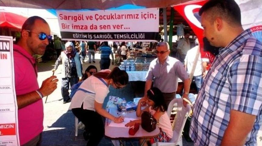 Sarıg&ouml;l&rsquo;de &rsquo;okullarımızı Kapatmayın&rsquo; Kampanyası Başlatıldı