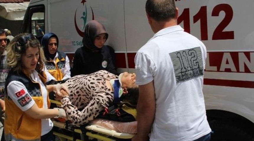 Bisikletin &Ccedil;arptığı Kadın Yaralandı