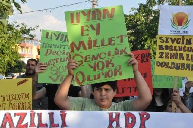 Nazilli'de Hdp'lilerden 'uyuşturucuya Hayır' Yürüyüşü