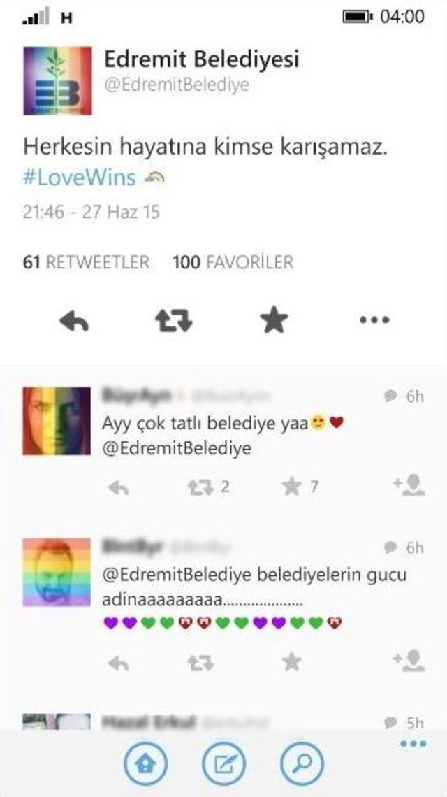 Edremit Belediyesi’nden Onur Haftası’na Destek