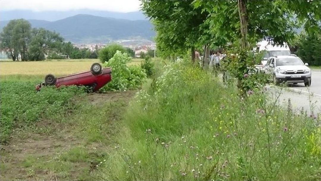 Takla Atan Otomobil Domates Tarlasına U&ccedil;tu: 2 Yaralı