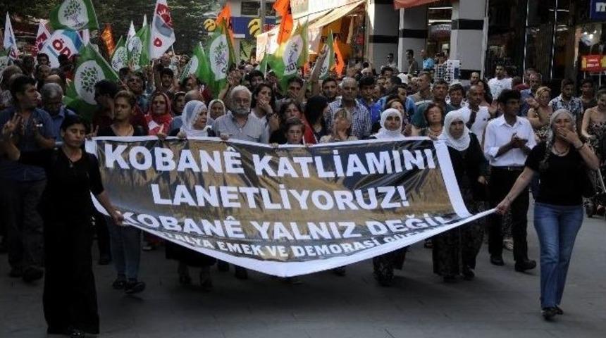 Antalya&rsquo;da Kobani&rsquo;ye Destek Y&uuml;r&uuml;y&uuml;ş&uuml;
