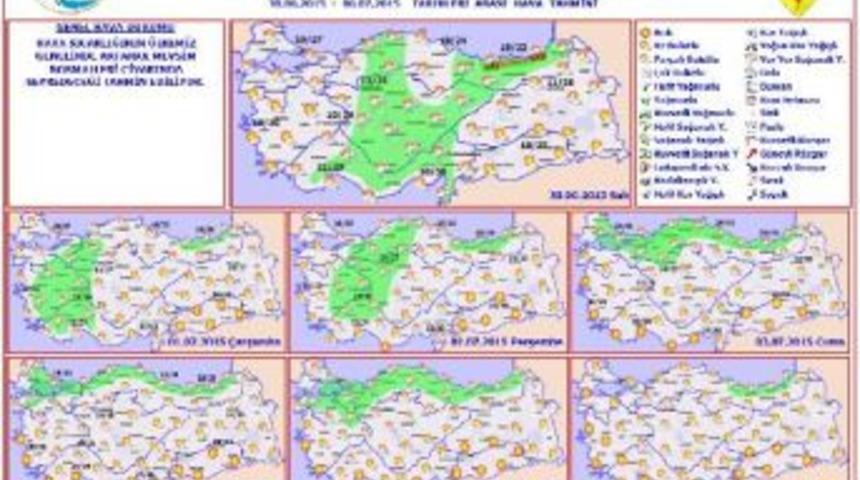 Hava Sıcaklığı &Uuml;lkemiz Genelinde Artarak Mevsim Normalleri Civarında Seyredecek