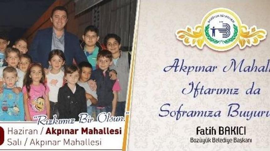 Mahalle İftarlarının 7&rsquo;ncisi Akpınar Mahallesi&rsquo;nde Yapılacak
