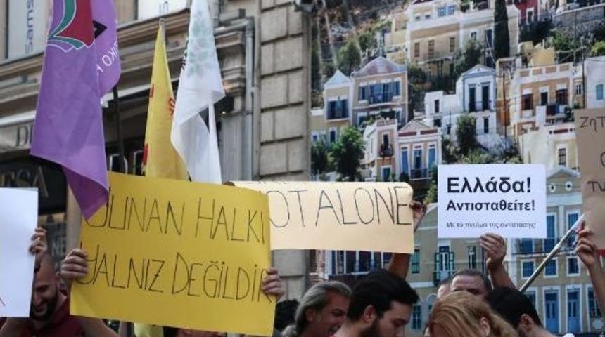 Hdp Ve Hdk'lı Gen&ccedil;lerden Yunan H&uuml;k&uuml;meti'ne Destek