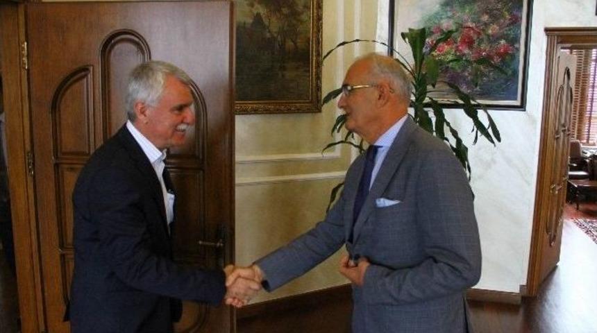 Samsunspor, Başkan Yılmaz&rsquo;ı Ziyaret Etti