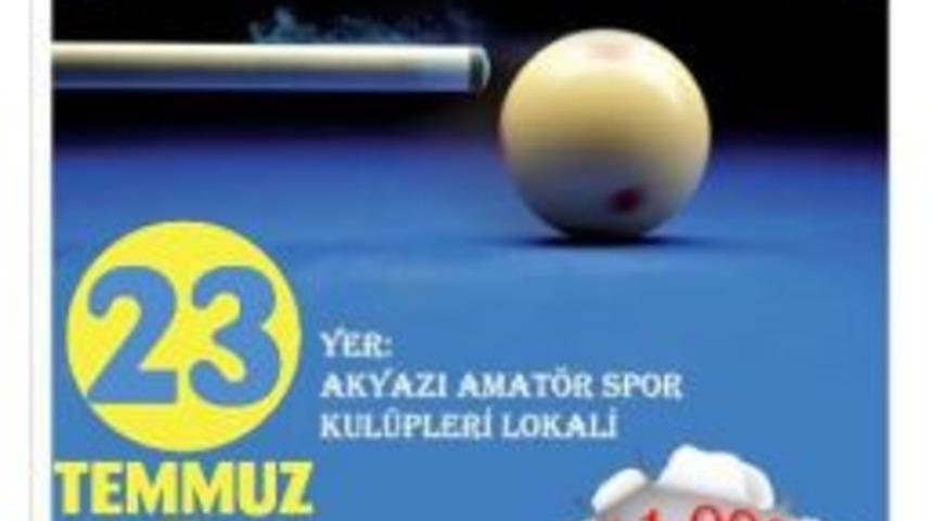 Akyazı&rsquo;da &Ouml;d&uuml;ll&uuml; 3 Bant Bilardo Turnuvası