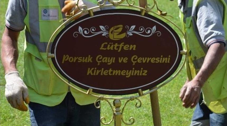 Porsuk Kenarına Yeni Uyarı Levhaları