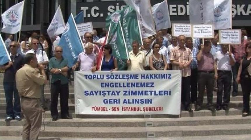 Belediye &Ccedil;alışanlarından 'toplu S&ouml;zleşme Talepli' Eylem