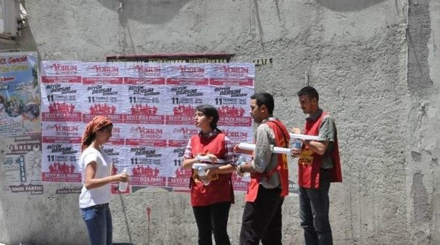 Tunceli&rsquo;de Grup Yorum Afişi Gerginliği