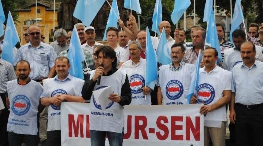 Doğu T&uuml;rkistan&rsquo;daki &Ccedil;in Baskısına Amasya&rsquo;dan Protesto
