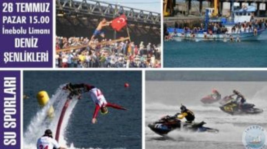 İnebolu&rsquo;da Deniz Şenliklerinde Flyboard G&ouml;sterileri Yapılacak