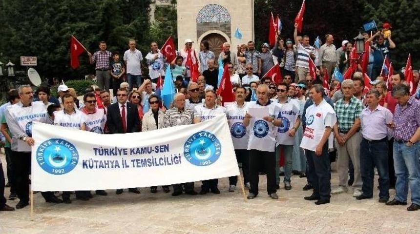 K&uuml;tahya Kamu-sen&rsquo;den Doğu T&uuml;rkistan&rsquo;a Destek