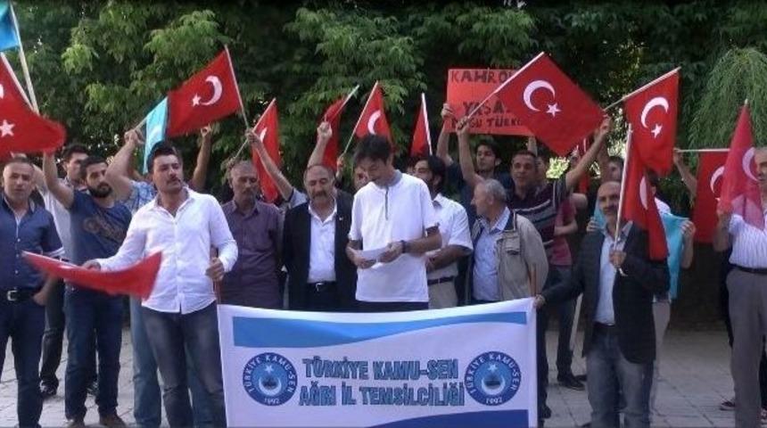 Ağrı&rsquo;da Doğu T&uuml;rkistan Halkına Yapılan Zul&uuml;mler Kınandı