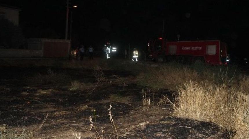 Karaman&rsquo;da &Ccedil;ıkan Ot Yangını Korkuttu