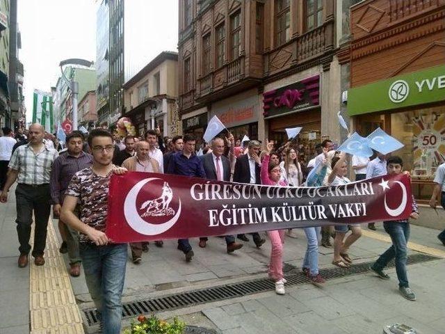 Giresun’da Ülkücüler Doğu Türkistan İçin Yürüdü