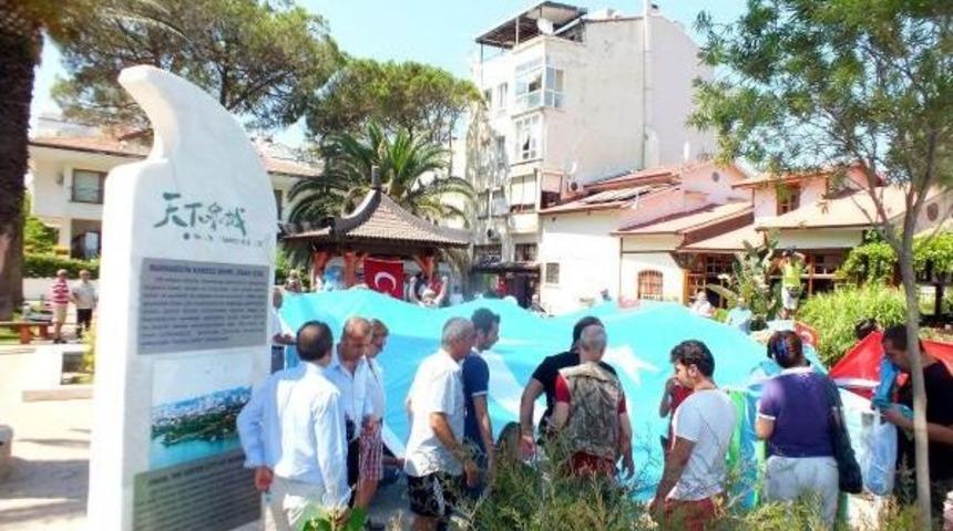 Marmaris'ten Kardeş Şehir Parkında &Ccedil;in'e Uygur Tepkisi