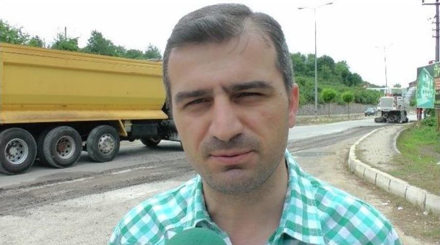 Ak&ccedil;akoca Girişinde Asfalt S&ouml;k&uuml;m &Ccedil;alışması Başladı