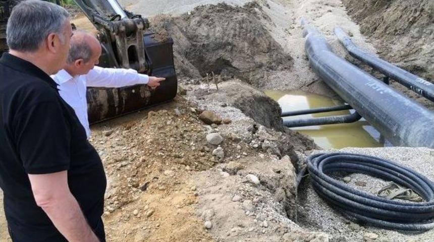 Başkan To&ccedil;oğlu Ak&ccedil;ay Barajı Yapım &Ccedil;alışmalarını İnceledi