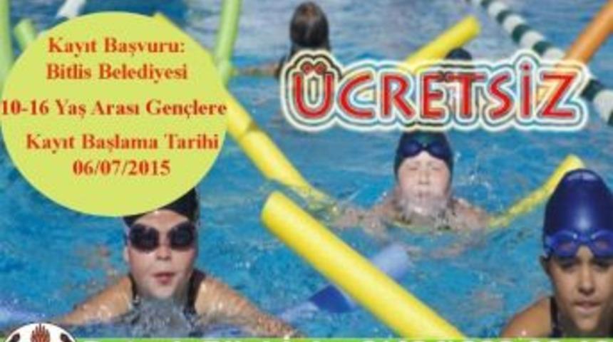 Bitlis Belediyesinden &Ccedil;ocuklara Y&uuml;zme Kursu