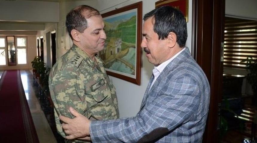 Albay Aksoy&rsquo;dan Başkan Eser&rsquo;e Veda Ziyareti