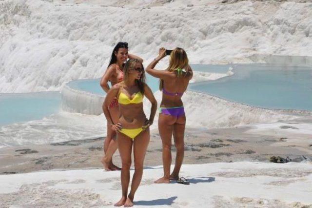 Beyaz Cennet Pamukkale'de Turist Sayısında Düşüş Var