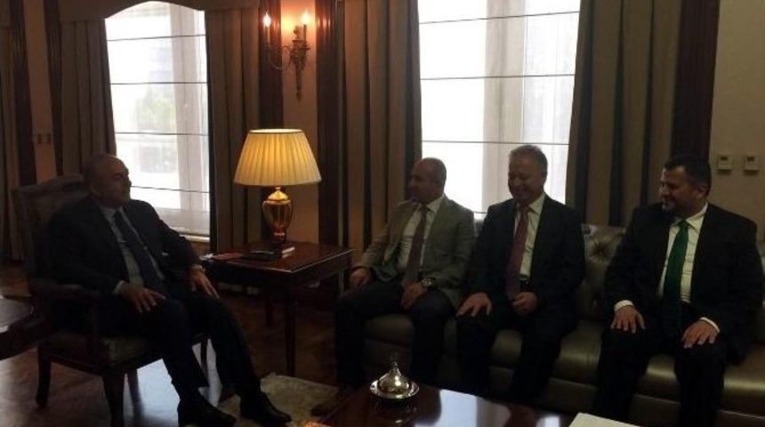 Başkan Kara, Dışişleri Bakanı &Ccedil;avuşoğlu İle G&ouml;r&uuml;şt&uuml;