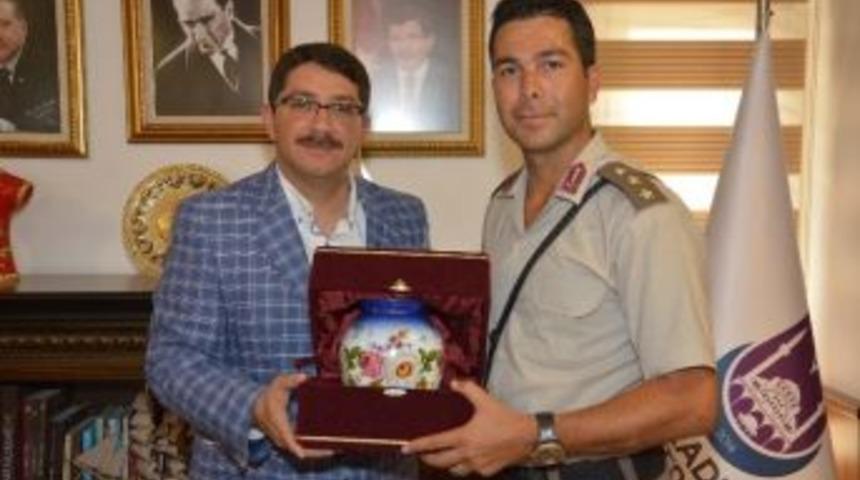 Y&uuml;zbaşı Şimşek&rsquo;ten Başkan &Ccedil;elik&rsquo;e Veda Ziyareti