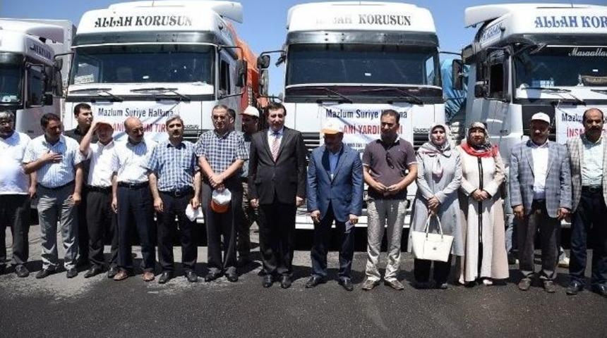 Suriye&rsquo;ye 4 Tır Yardım