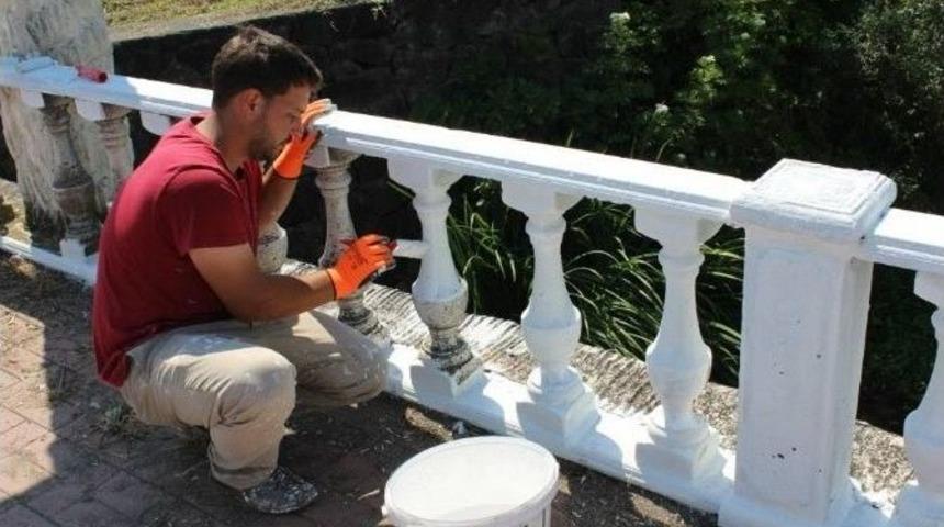 Ak&ccedil;akoca&rsquo;da Peyzaj &Ccedil;alışmaları S&uuml;r&uuml;yor