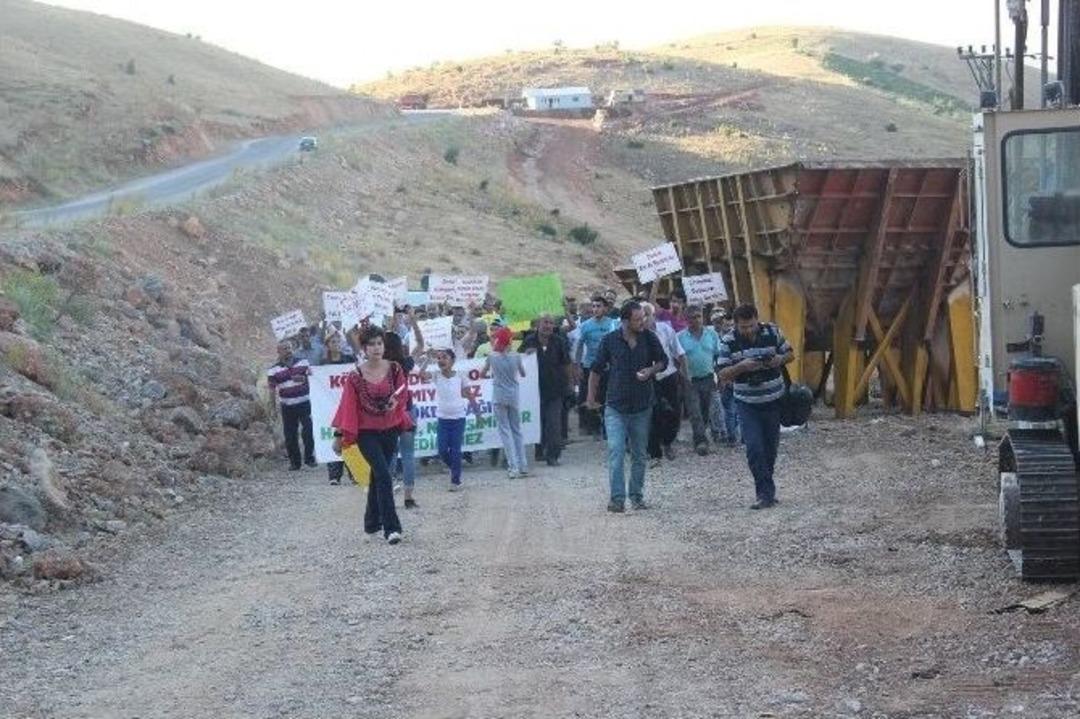 Malatya&rsquo;da Taş Ocağı Eylemi