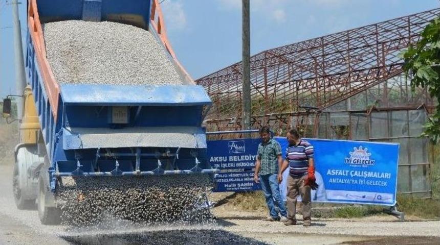 Aksu Dumanlar İhsaniye Arası Asfaltlanıyor