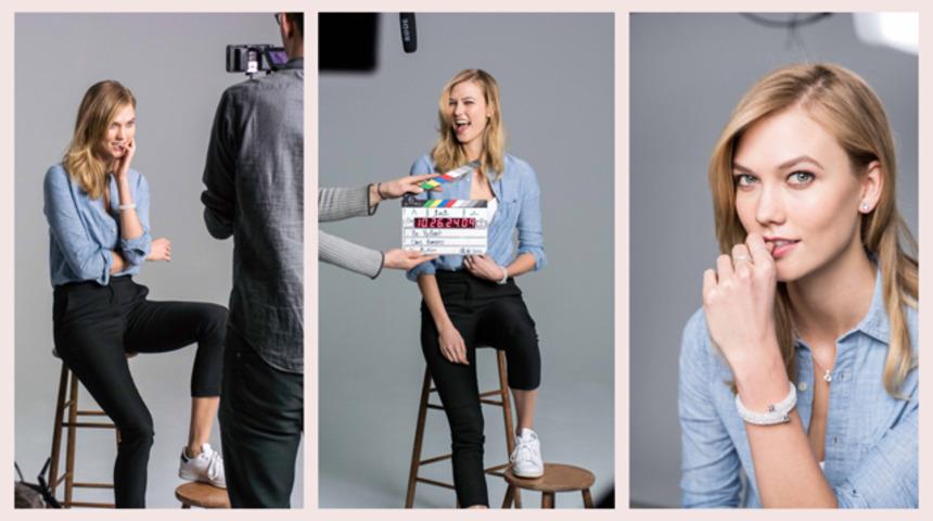 Karlie Kloss Swarovski'nin yeni marka el&ccedil;isi olarak ışıldıyor