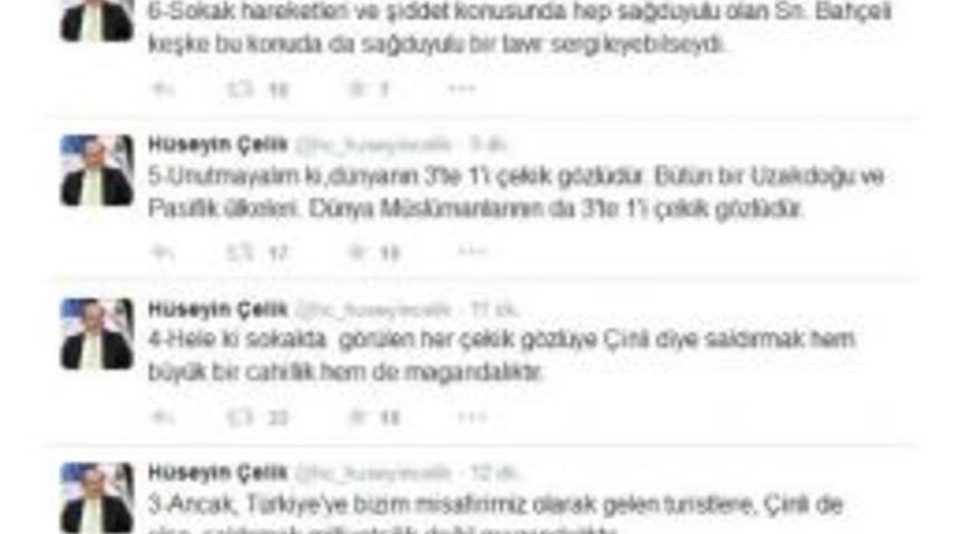 H&uuml;seyin &Ccedil;elik&rsquo;ten "&ccedil;ekik G&ouml;zl&uuml;" Tepkisi