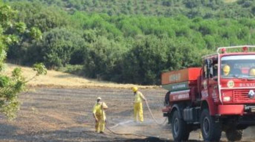 Biga&rsquo;da Anız Yangını